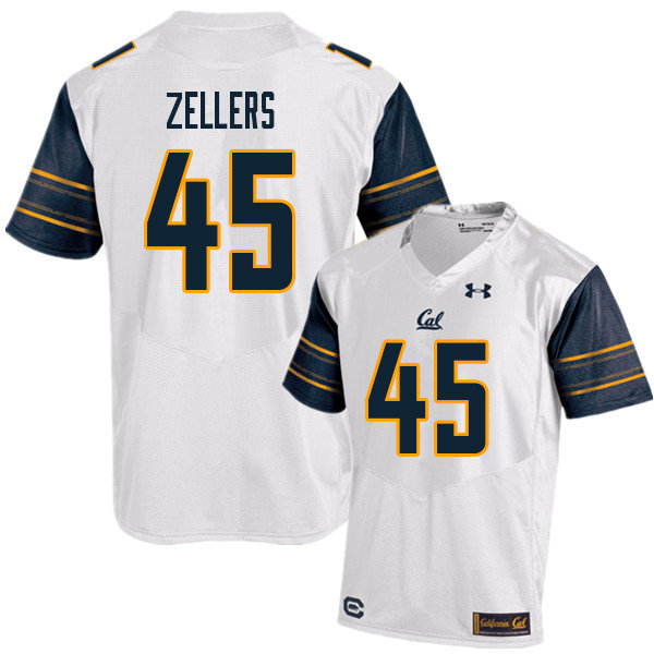 Men #45 Slater Zellers Cal Bears UA College Football Jerseys Sale-White